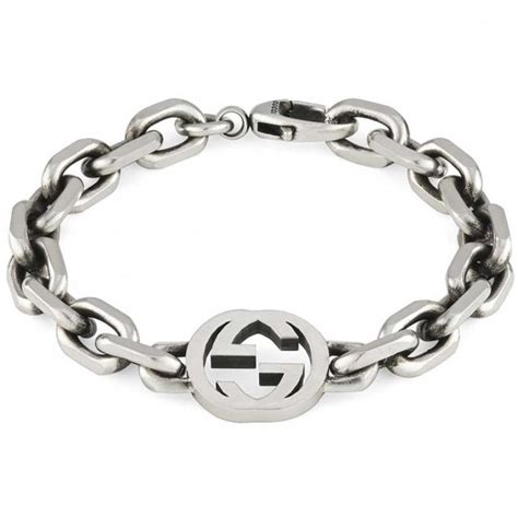 silver gucci charms|silver bracelet with interlocking g.